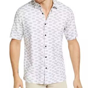 ALFANI Stretch Short Sleeve Shirt Men Size XXL